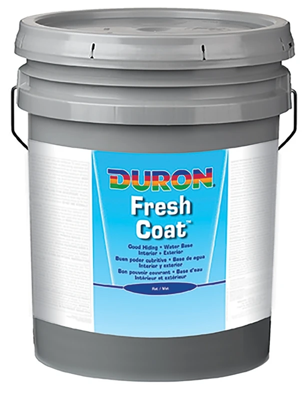 5 Gallon of DURON Fresh Coat Interior/Exterior Paint, Flat White finish, Model DU30W0051-20