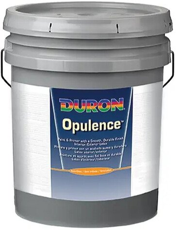 1 Gallon (18.9 L) can of Duron Opulence Interior/Exterior Luxury Latex Paint & Primer, Flat White finish, Model DU30W2051-20